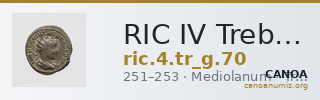 RIC IV Trebonianus Gallus 70 — CANOA