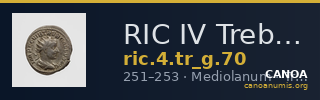 RIC IV Trebonianus Gallus 70 — CANOA