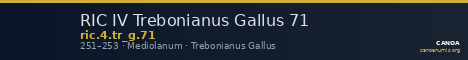 RIC IV Trebonianus Gallus 71 — CANOA