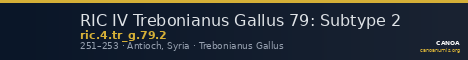 RIC IV Trebonianus Gallus 79: Subtype 2 — CANOA