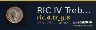 RIC IV Trebonianus Gallus 8 — CANOA