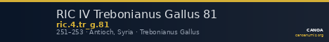 RIC IV Trebonianus Gallus 81 — CANOA
