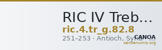 RIC IV Trebonianus Gallus 82: Subtype 8 — CANOA