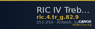 RIC IV Trebonianus Gallus 82: Subtype 9 — CANOA