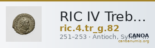 RIC IV Trebonianus Gallus 82 — CANOA