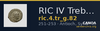 RIC IV Trebonianus Gallus 82 — CANOA