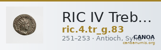 RIC IV Trebonianus Gallus 83 — CANOA