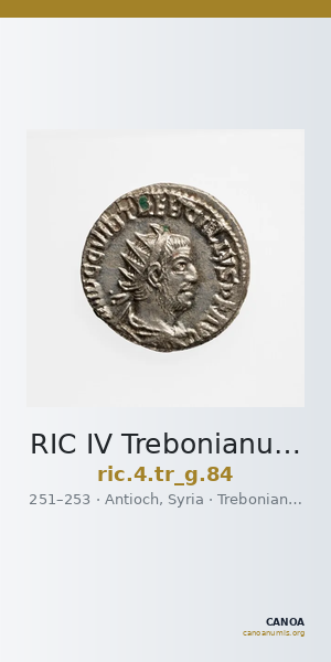 RIC IV Trebonianus Gallus 84 — CANOA