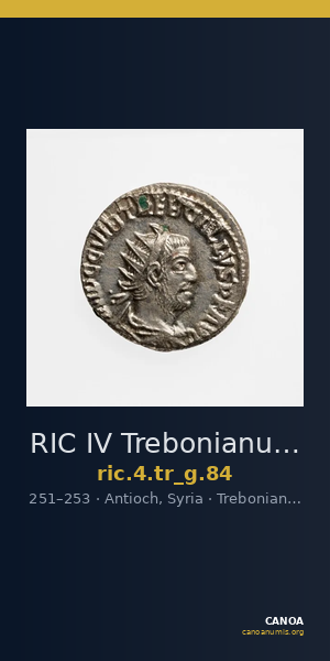 RIC IV Trebonianus Gallus 84 — CANOA