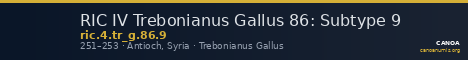 RIC IV Trebonianus Gallus 86: Subtype 9 — CANOA