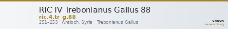 RIC IV Trebonianus Gallus 88 — CANOA