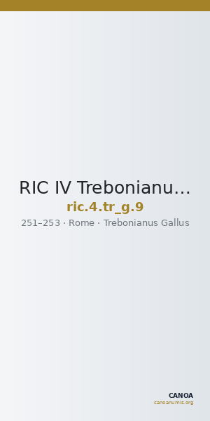 RIC IV Trebonianus Gallus 9 — CANOA