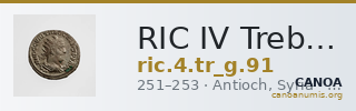 RIC IV Trebonianus Gallus 91 — CANOA
