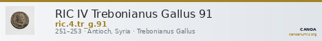 RIC IV Trebonianus Gallus 91 — CANOA