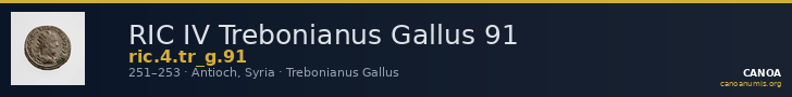 RIC IV Trebonianus Gallus 91 — CANOA