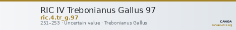 RIC IV Trebonianus Gallus 97 — CANOA
