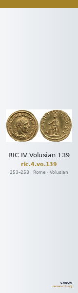 RIC IV Volusian 139 — CANOA