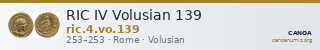 RIC IV Volusian 139 — CANOA