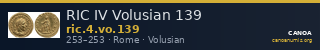 RIC IV Volusian 139 — CANOA
