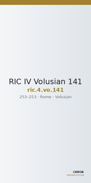 RIC IV Volusian 141 — CANOA