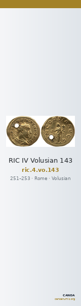 RIC IV Volusian 143 — CANOA