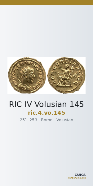 RIC IV Volusian 145 — CANOA