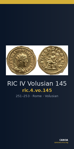 RIC IV Volusian 145 — CANOA