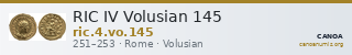 RIC IV Volusian 145 — CANOA
