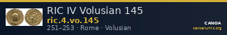 RIC IV Volusian 145 — CANOA