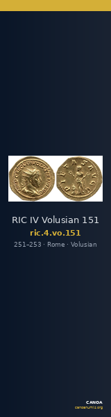 RIC IV Volusian 151 — CANOA