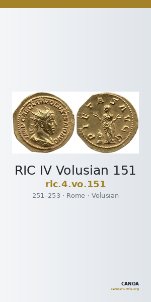 RIC IV Volusian 151 — CANOA