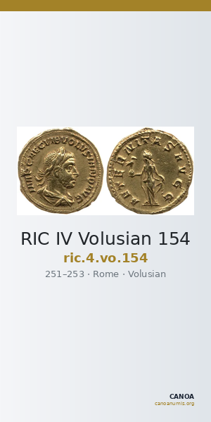 RIC IV Volusian 154 — CANOA