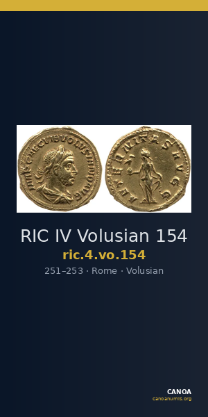 RIC IV Volusian 154 — CANOA