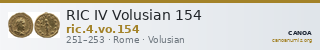 RIC IV Volusian 154 — CANOA