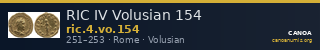 RIC IV Volusian 154 — CANOA