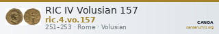 RIC IV Volusian 157 — CANOA