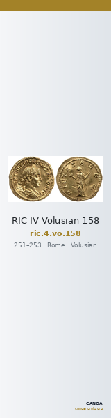 RIC IV Volusian 158 — CANOA