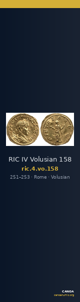 RIC IV Volusian 158 — CANOA