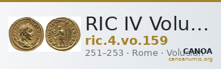 RIC IV Volusian 159 — CANOA