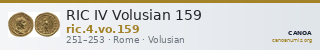 RIC IV Volusian 159 — CANOA