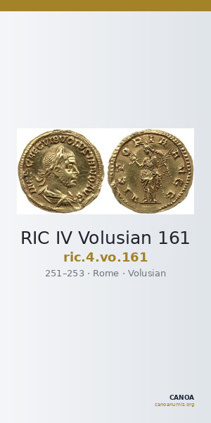 RIC IV Volusian 161 — CANOA