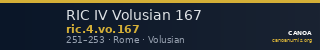 RIC IV Volusian 167 — CANOA