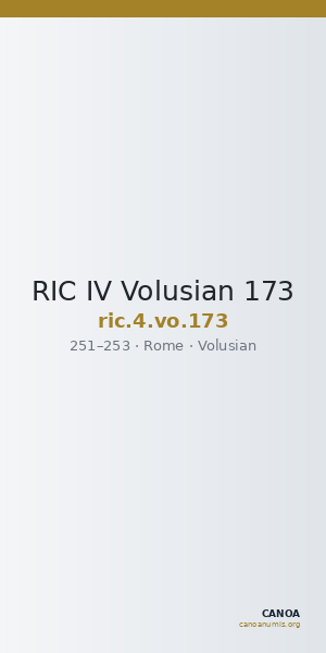 RIC IV Volusian 173 — CANOA