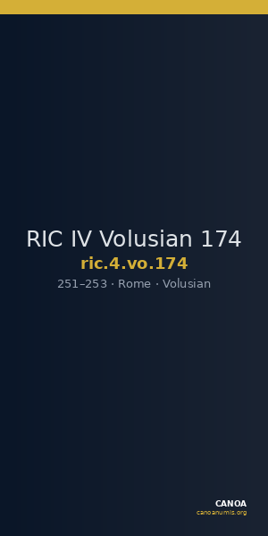 RIC IV Volusian 174 — CANOA