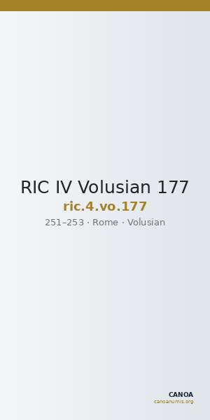 RIC IV Volusian 177 — CANOA