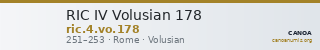 RIC IV Volusian 178 — CANOA