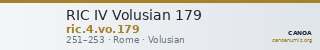 RIC IV Volusian 179 — CANOA
