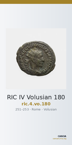 RIC IV Volusian 180 — CANOA