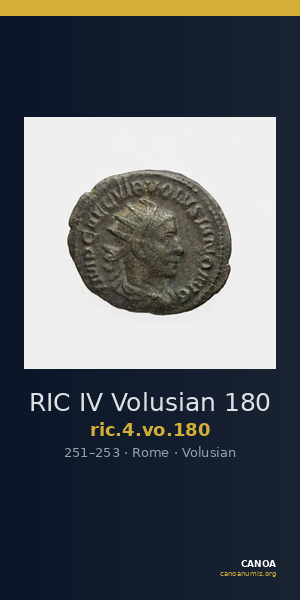 RIC IV Volusian 180 — CANOA
