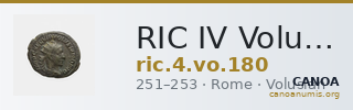 RIC IV Volusian 180 — CANOA